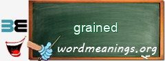 WordMeaning blackboard for grained